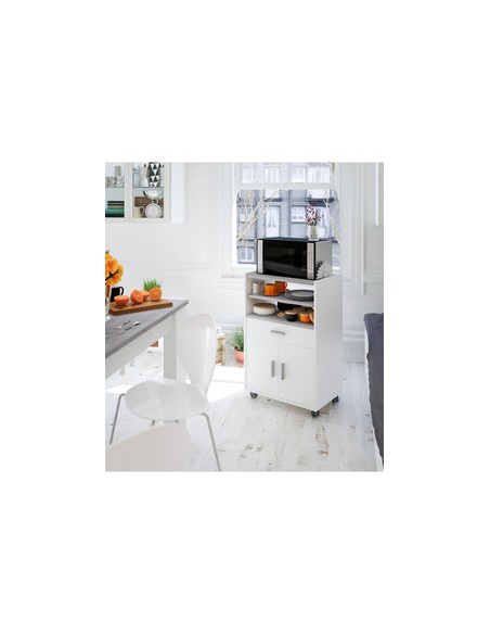 KIT MOBILE PORTAFORNO 1 CASSETTO + 2 ANTE 59X40X92 BI/C