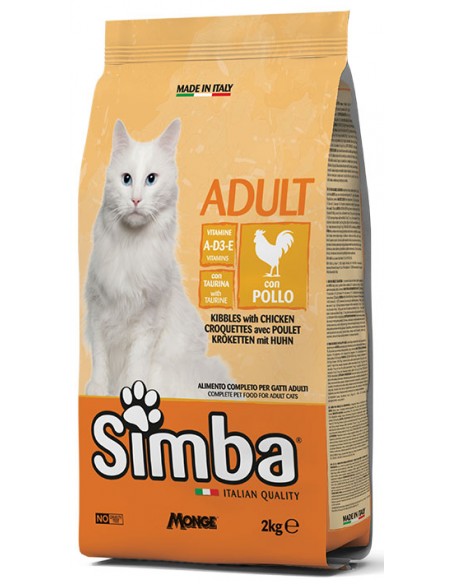 Croccantini per Gatti Pollo Kg 20 Simba Monge