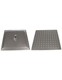 Soffione Doccia Inox Quadro cm 20X20