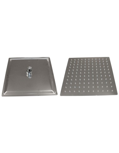 Soffione Doccia Inox Quadro cm 20X20