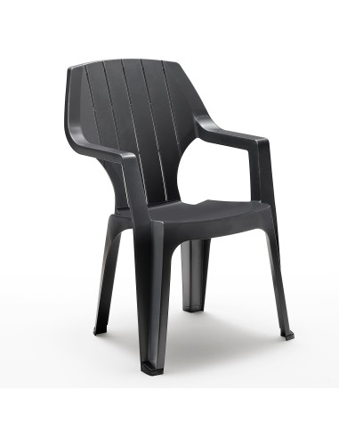 POLTRONA RESINA ALTA ANTRACITE