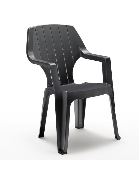 POLTRONA RESINA ALTA ANTRACITE