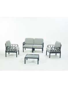 SALOTTO GARDA 4 PZ C/CUSCINI ANTRACITE