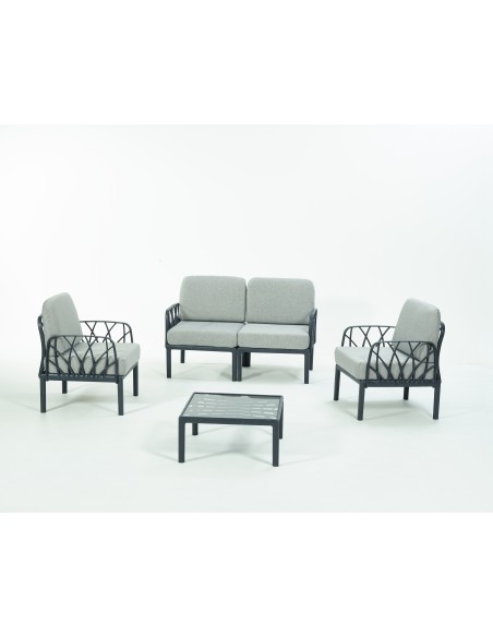 SALOTTO GARDA 4 PZ C/CUSCINI ANTRACITE