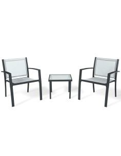 C SALOTTO HAVANA ACCIAIO 3 PZ TORTORA