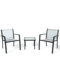 C SALOTTO HAVANA ACCIAIO 3 PZ GRIGIO