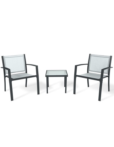 C SALOTTO HAVANA ACCIAIO 3 PZ GRIGIO