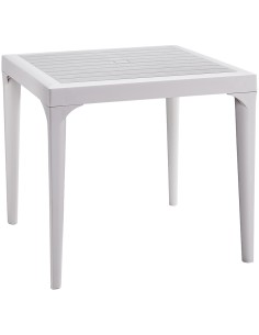 TAVOLO RESINA MALMO 80X80XH74CM BIANCO