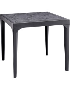 TAVOLO RESINA MALMO 80X80XH74CM ANTRACITE