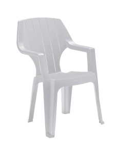 POLTRONA RESINA ALTA BIANCO