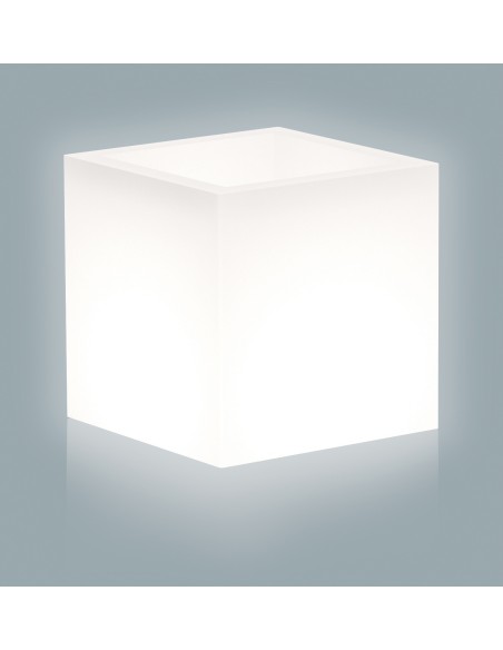 VASO CUBE BRIGHT 40X40XH41CM 13,5 L BIANCO