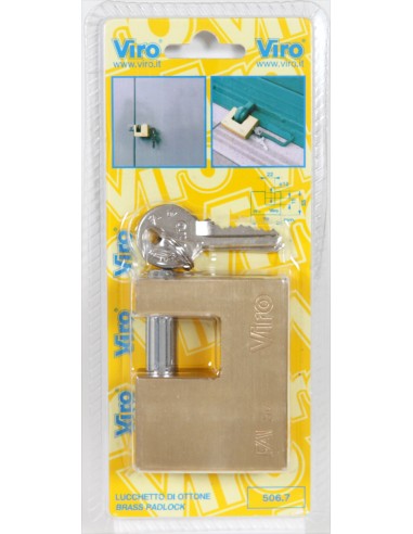 VIRO BL 506.7 LUCCHETTO P/SERRANDA 70MM OTTONATO