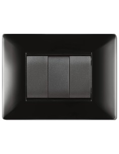 PLACCA LIFE Q LIVING PLAST NERO         7P