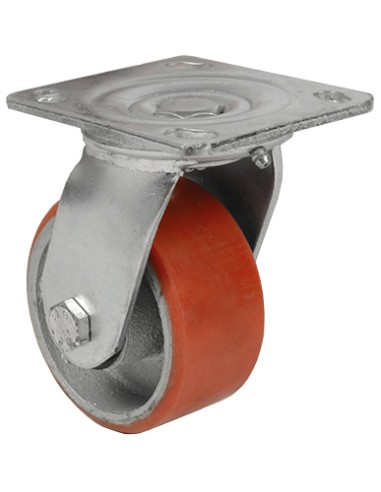 RUOTA POLIURETANO D 150X50 MM PIASTRA GIREV EXP