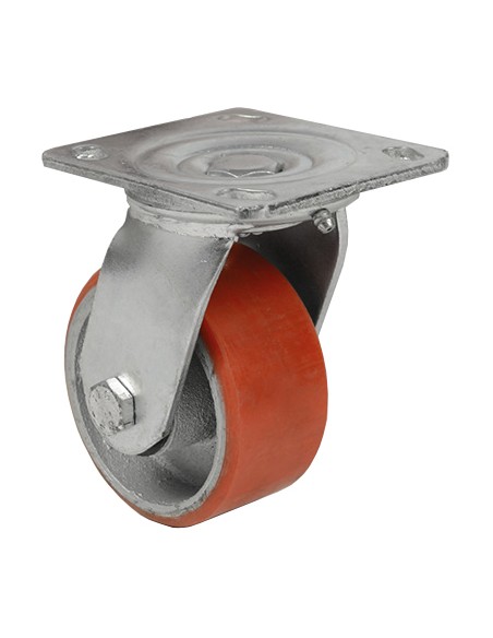 RUOTA POLIURETANO D 150X50 MM PIASTRA GIREV EXP