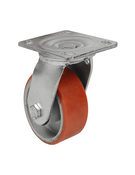 RUOTA POLIURETANO D 125X32 MM PIASTRA GIREV EXP