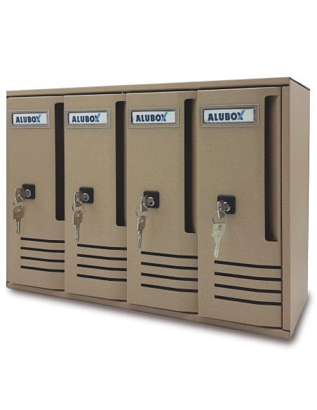 CASSETTA POSTALE ALUBOX CUBO C4 42X17,5X30 SABBIA