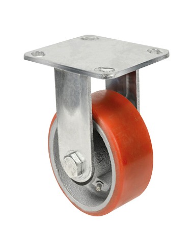 RUOTA POLIURETANO D 100X32 PIASTRA FISSA EXPORT