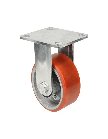 RUOTA POLIURETANO D 100X32 PIASTRA FISSA EXPORT