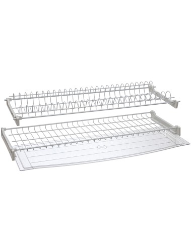 KIT SCOLAPIATTI C/VASCHETTA 86 CM CROMO