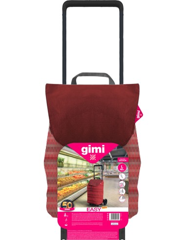 GIMI CARRELLO SPESA EASY 40 L ROSSO