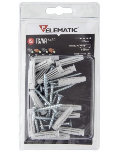 ELEMATIC TASSELLO T6 VA  5X25 C/VITE CONF. 100 PZ