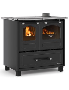 CUCINA LEGNA 7,5 KW FAMILY 4.5 NERO ANTRACITE