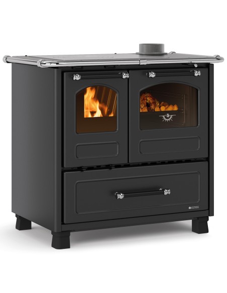 CUCINA LEGNA 7,5 KW FAMILY 4.5 NERO ANTRACITE