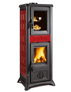 STUFA LEGNA C/FORNO  7.3 KW GEMMA 5.0 BORDEAUX