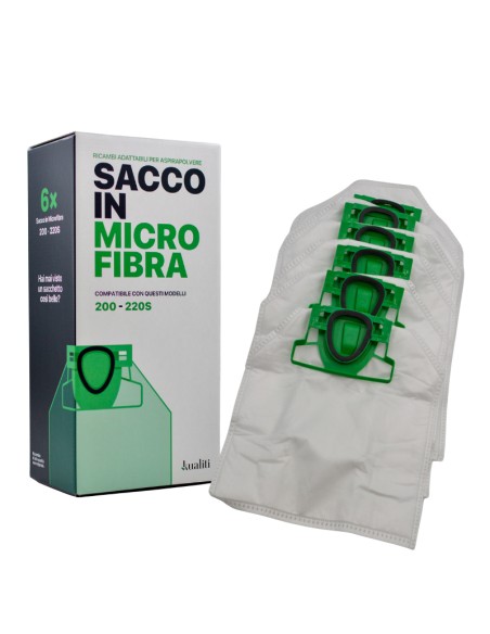 RICAMBIO FOLLETTO SACCO IN MICROFIBRA K200/220S PZ.6