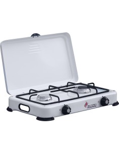 FORNELLO A GAS 2 FUOCHI C/COPERCHIO CAMPING MULTIFIRE 2