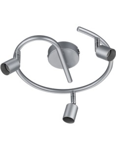 PLAFONIERA PARIS 3 LUCI GU10 ALLUMINIO D. 28