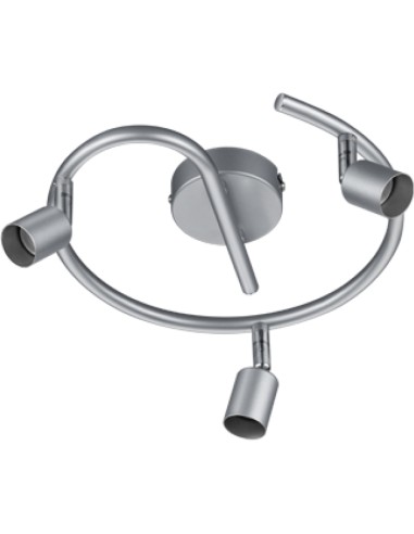 PLAFONIERA PARIS 3 LUCI GU10 ALLUMINIO D. 28