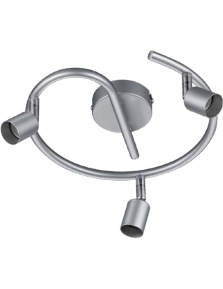 PLAFONIERA PARIS 3 LUCI GU10 ALLUMINIO D. 28