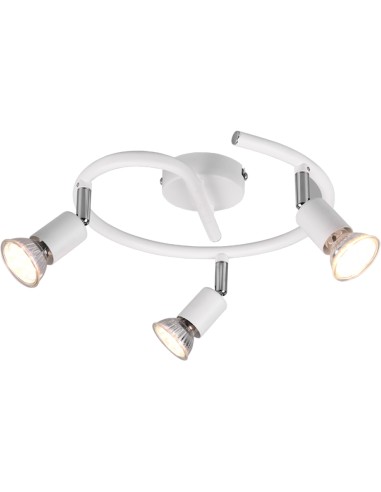 PLAFONIERA PARIS 3 LUCI GU10 BIANCO D. 28