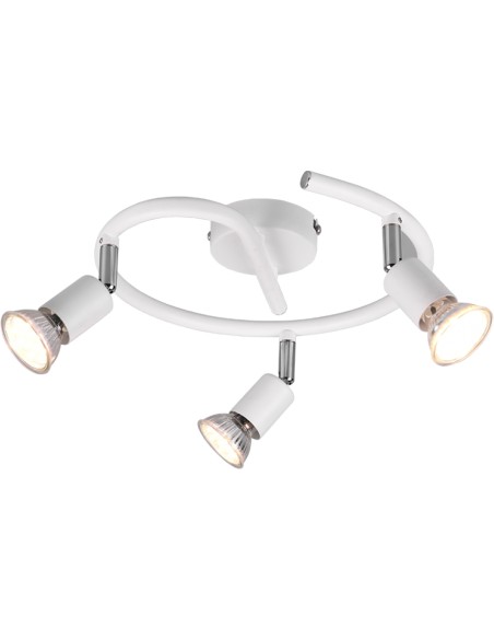 PLAFONIERA PARIS 3 LUCI GU10 BIANCO D. 28
