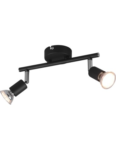 BARRA 2 FARETTI PARIS GU10 NERO
