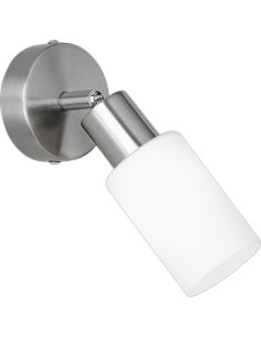 FARETTO DA PARETE MARS E14 ACCIAIO/VETRO