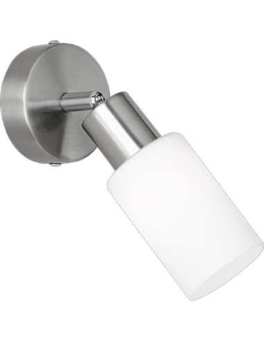 FARETTO DA PARETE MARS E14 ACCIAIO/VETRO