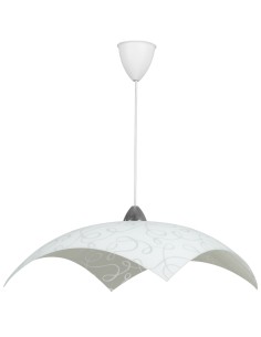 LAMPADA SOSP MARILENA 50 1XE27 VETRO LASTRA BIANCO