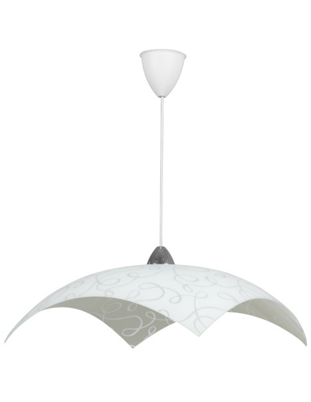 LAMPADA SOSP MARILENA 50 1XE27 VETRO LASTRA BIANCO