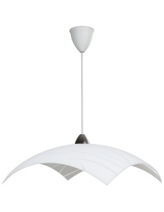 LAMPADA SOSP SIMONE 50X50 1XE27 VETRO LASTRA BIANCO