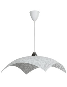 LAMPADA SOSP DANIEL 50X50 1XE27 VETRO LASTRA BIANCO