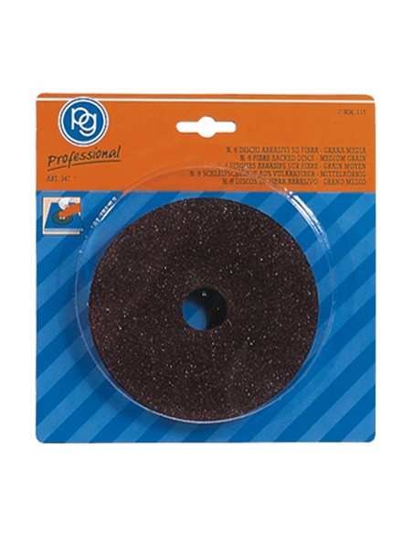 POGGI 347.00 6 DISCHI ABRASIVI FIBRA D 115 MM GR  36