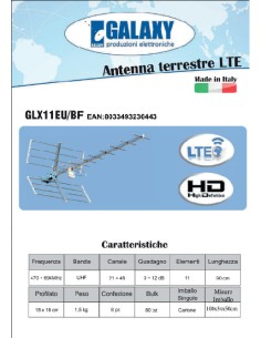 ANTENNA UHF DIGITALE TERRES LTE 11 ELEM IMB CART