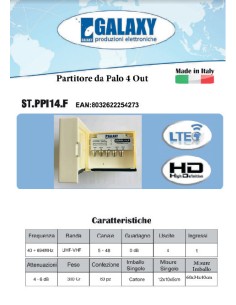 PARTITORE DA ESTERNO SAT/DT 1 INGRESSO  4 USCITE
