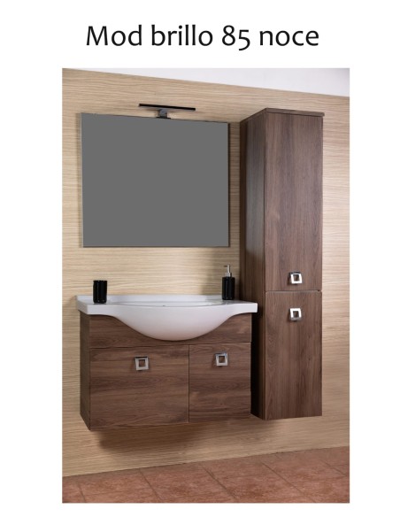 MOBILE BAGNO BRILLO 85 SOSP. NOCE