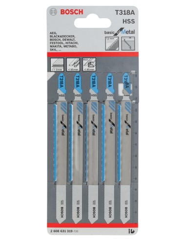 BOSCH-A 5 LAME T 318 A PER SEGHETTO ALTERNATIVO