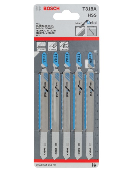 BOSCH-A 5 LAME T 318 A PER SEGHETTO ALTERNATIVO