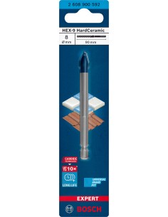 BOSCH-A PUNTA P/CERAMICA HEX-9 D  8X90 MM